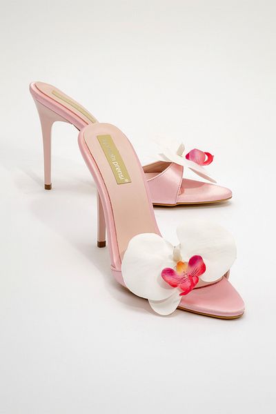 AYAKKABI PRENSİ Lily Pu Satin - Flower Detailed