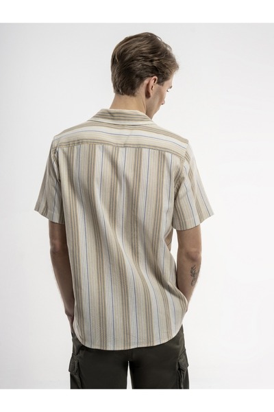 Loft Men's Off White Short Sleeve Shirt - Lf2035418