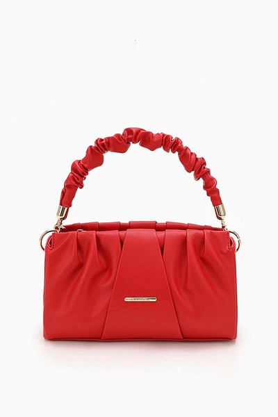 Levidor Red Handbag - Drawstring Detail