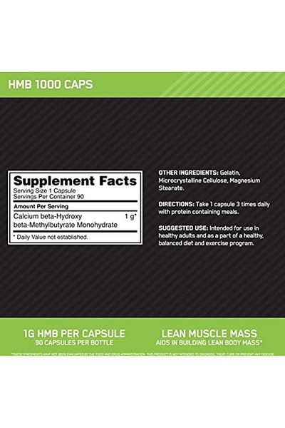 Optimum Nutrition Hmb Optimum 3000mg / 90 Capsules - USA. 3557