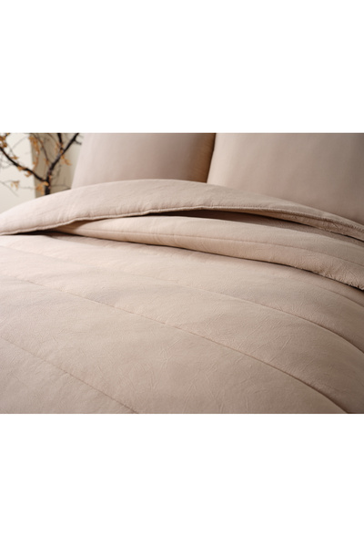 Doqu Home Cloudy Stone Colored Double Quilt Set