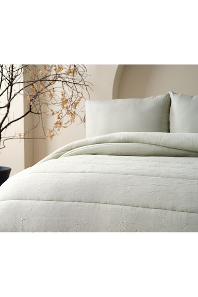 Doqu Home Green Single Cloudy Quilt Set