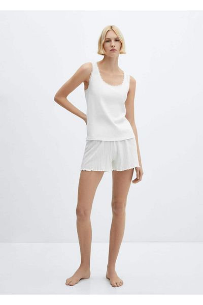 MANGO Woman Bluse mit Lochdetail
