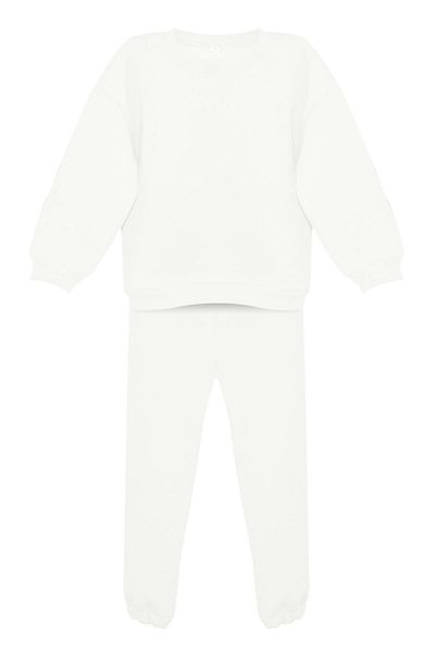 CrazyShopping Girl's - 3 Thread Fleece Tracksuit Set