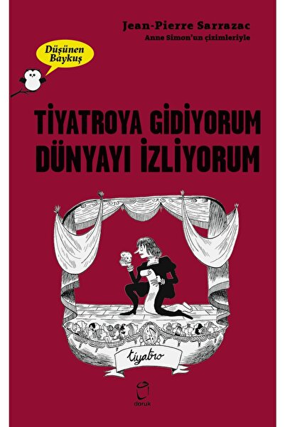 Generic Brand Tiyatroya Gidiyorum Dünyayı Izliyorum - Düşünen Baykuş - - Jean...