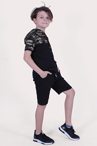 FYK COLLECTİON Boy - 3-Piece Printed Round Collar Tracksuit Set