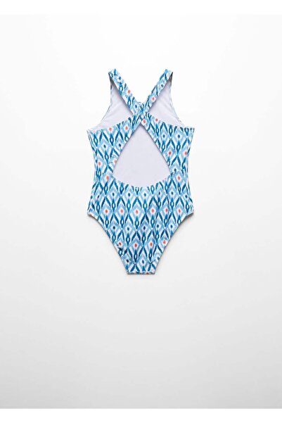 MANGO Kids Çapraz askılı desenli mayo