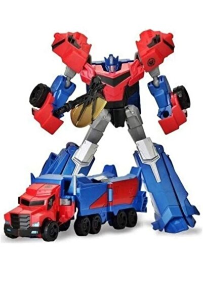 TRUST STORE Metal Gövdeli Dönüşebilen Transformer Robot Bumblebe Ve Optimus Prime Araba 2'li Set 20 cm