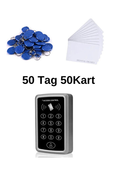LANSAN Rfıd Şifreli Kapı Kilidi Kart Okuyucu Kartlı Geçiş Kontrol Sis.50proxk...