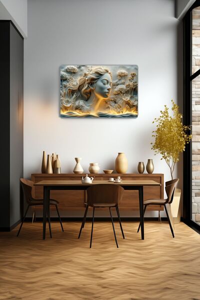 Arkeot Mistik Işıltı Kanvas Duvar Tablosu - Ev Salon Oturma Yatak odası Mutfak Ofis Dekorasyonu -Meditasyon