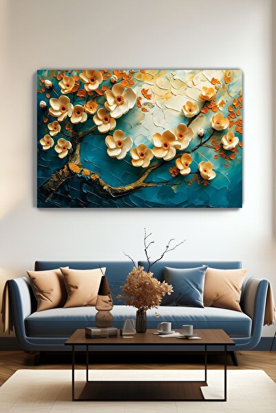 Arkeot Bereket Dalı Kanvas Duvar Tablosu - Ev Salon Oturma - Yatak odası Mutfak Ofis Dekorasyonu