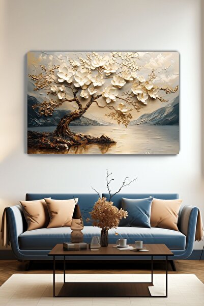 Arkeot Sakin Sular Kanvas Duvar Tablosu - Ev Salon Oturma Odası Dekorasyonu