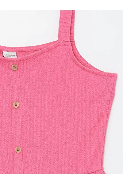 LC Waikiki Sukienka LCW dla dziewczynek - kwadratowy dekolt