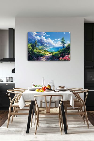 Arkeot Kıyıya Yolculuk Kanvas Duvar Tablosu - Ev Salon Oturma - Yatak odası Mutfak Ofis Dekorasyonu