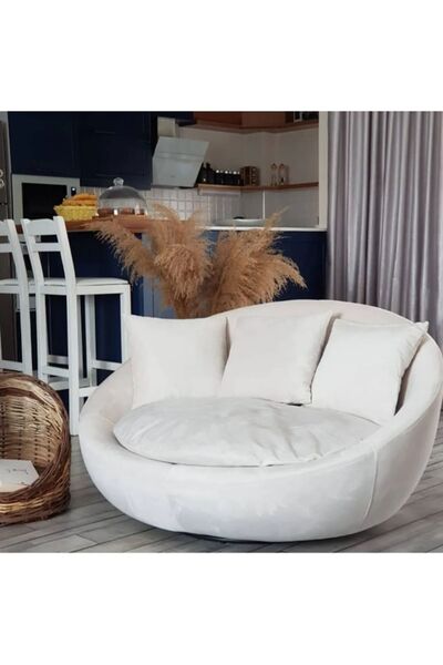 ERİZA Osso 360 derece döner berjer (Ekru) BF 01