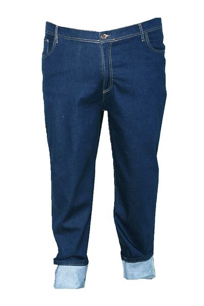 Epos Men's Navy Blue Large Size Lycra Fit Jeans