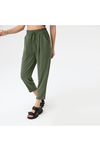 Puane SOUL Жіночі штани з високою талією, еластичною стрічкою та кишенями, з широкими штанинами, модель Aerobin 31137