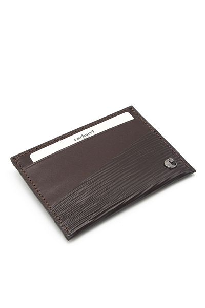 Cacharel Δερμάτινη θήκη πιστωτικής κάρτας - Brown A.Shell 1983A4K