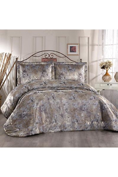 Solinas Collection Elegante Viviana Brown - Gray Double Dowry Bedspread