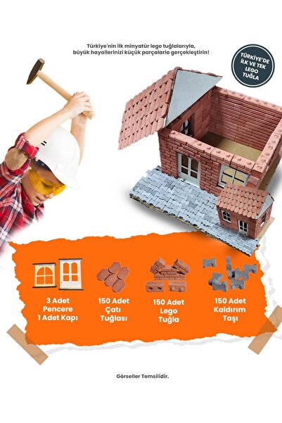 Evinizin Yardımcısı Minyatür Kilit Tuğla &Minyatür Tuğla&Hobi Tuğla &Hobi İnş...