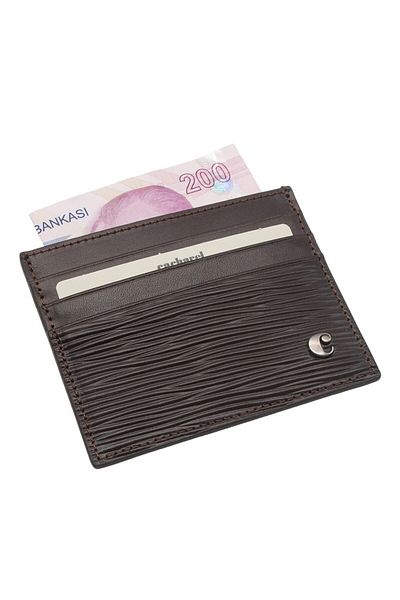 Cacharel Unisex Καφέ Δερμάτινη Κάρτα - A.Shell 0244A4K