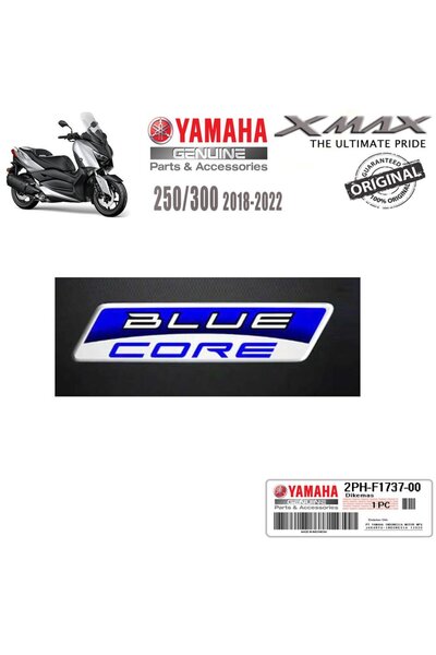 YSGMOTOPARTS Xmax Techmax Orijinal Yamaha Bluecore Logo Amblem 1 Adet