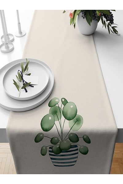 Bertille Home Flower Series 140x40 Cm Digital Printed Runner