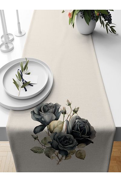 Bertille Home Flower Series 140x40 Cm Digital Printed Runner