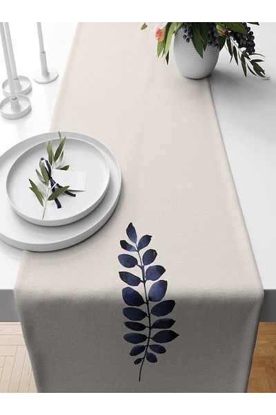 Bertille Home Flower Series 140x40 Cm Digital Printed Runner
