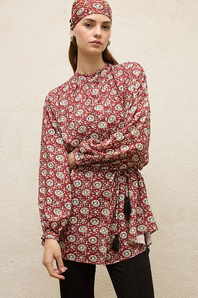 Manuka Viskose-Tunika mit Bloom-Muster