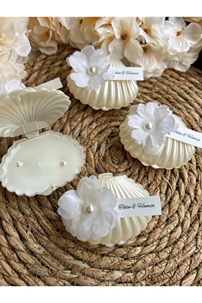 SUNSHİNE HEDİYELİK Kutulu Istiridye Mum Düğün, Nişan , Söz ,kına , Mevlüt , D...