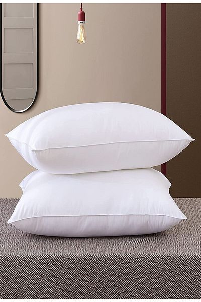 Tekstil Home White 100% Silicone Full Pillow - 2 Pieces, 50x70 Size, 800gr Cotton Net