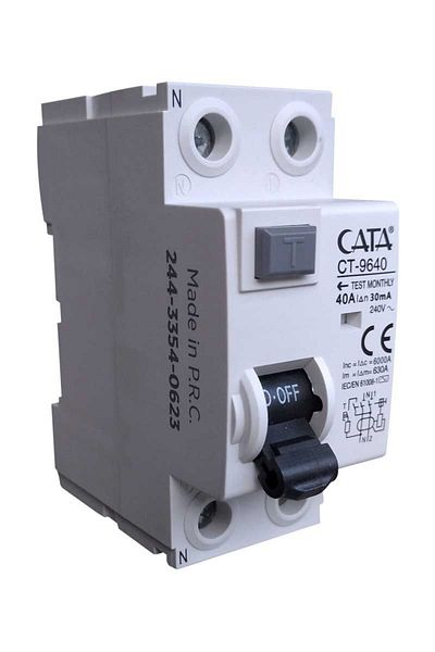 Cata CT-9640 40 Ampere 30 mA Residual Current Relay Monophase