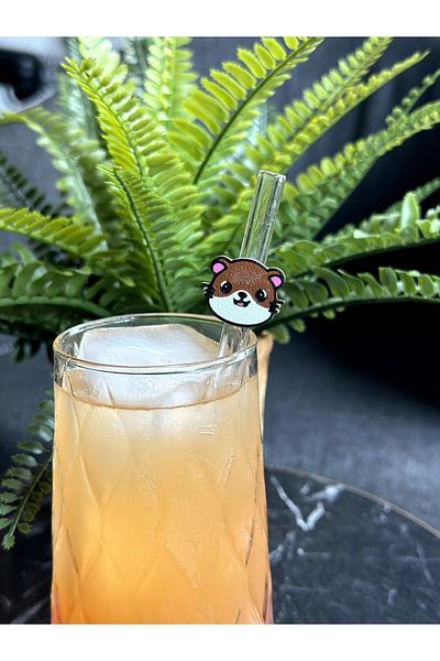 Butik Pack of 20 Cute Animal Figures - Straw Holder for Cold Drink Presentation
