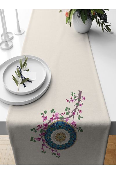 Bertille Home Flower Series 140x40 Cm Digital Printed Runner