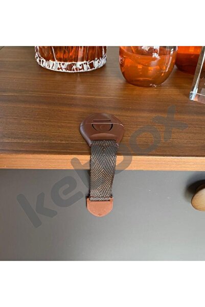 ketbox Kahverengi Bebek Güvenlik Kilidi Çocuk Çekmece Dolap Beyaz Eşya Güvenlik Emniyet Kilidi 1 Adet