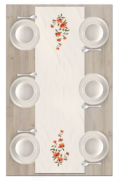 Bertille Home Flower Series 140x40 Cm Digital Printed Runner