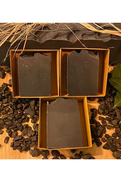 Chailea صابون الكربون المنشط الطبيعي المصنوع يدويًا لحب الشباب والبثور 100 جرام 3 عبوات