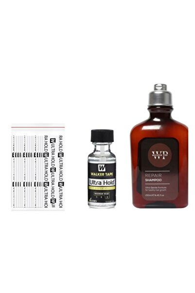 Walker Tape Protez Saç Bandı (2,5CM X 7,5 CM) 36 Adet + Ultra Hold Yapıştırıc...