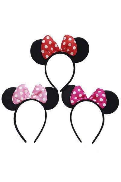 Vipfoni Mickey Mouse Crown with Bow Tiara - Red