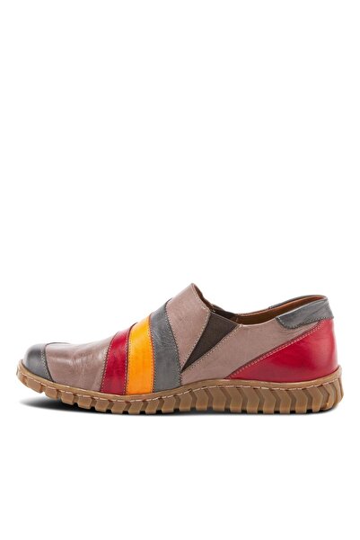 İNZE AYAKKABI Mink Colored Leather Casual Shoes - Model Name - Sydney