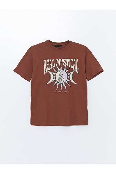 LC Waikiki Γυναικείο T-Shirt LCW - Crew Neck, εμπριμέ, κοντομάνικο