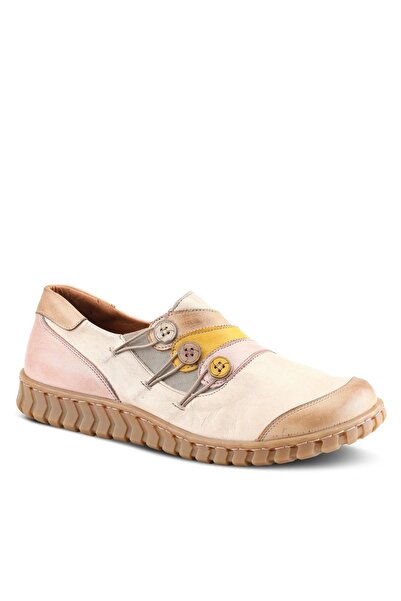 İNZE AYAKKABI Cream Genuine Leather Casual Shoes - Model Name - Sydney