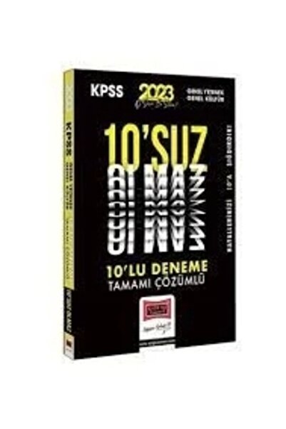 2023 Kpss Gy-gk 10'suz Olmaz Tamamı Çözümlü 10 Deneme