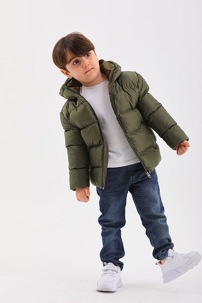 ÖNDER MODA Children's Water and Windproof Hooded Puffer Jacket
