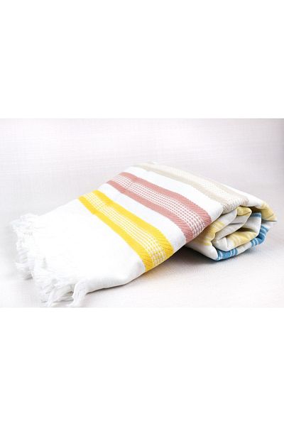 Taka Fabrics Πετσέτα παραλίας και σπιτιού Peshtamal 100% βαμβάκι 75x150cm 8658 V1