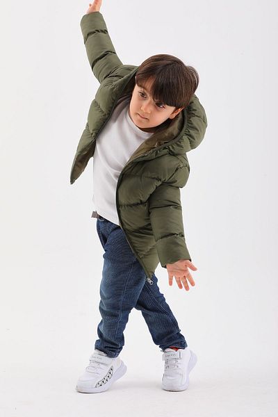 ÖNDER MODA Children's Water and Windproof Hooded Puffer Jacket