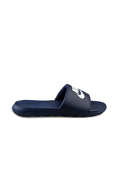 Nike slippers navy blue hot sale