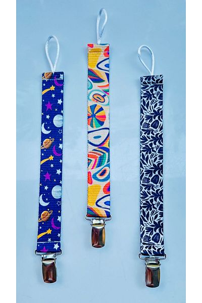 BebisStore 3 Pieces Pacifier Strap and Holder Set