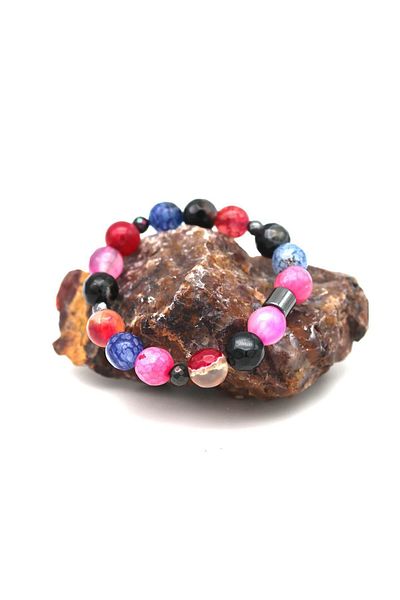 Esre Doğaltaş Takı Agate Natural Stone Facet Girl's Bracelet